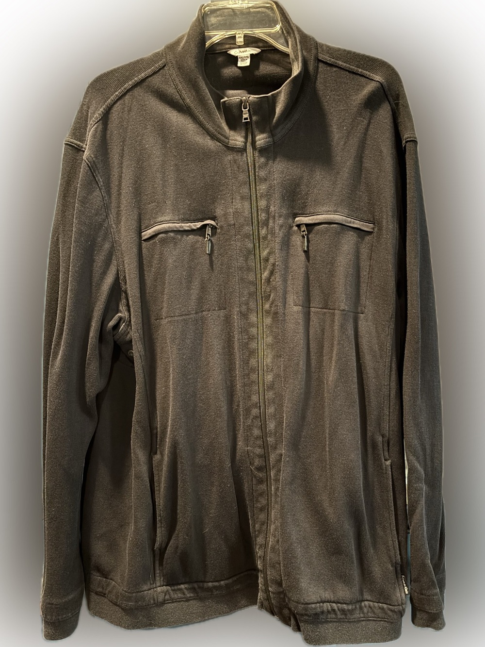 Men's Full Zip Fleece Jacket, Calvin Klein size 2X, used
